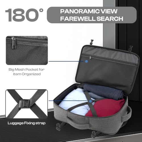 17.3" Laptop Expandable Travel Backpack, TSA Compliant Carry On - color: Grey, size: 17.3Inch