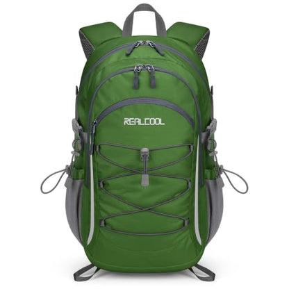 RealCool 20L Lightweight Hiking Backpack, Waterproof Daypack for Camping - color: Green, size: 20L