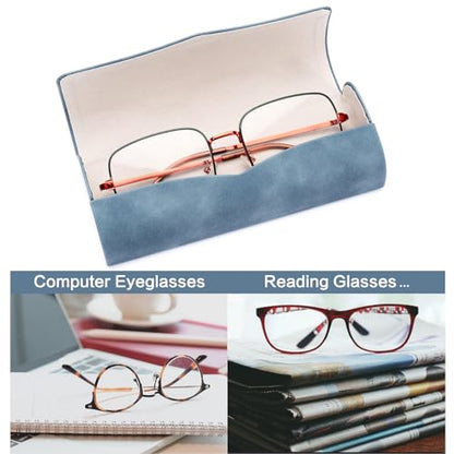 Vemiss Hard Shell Eyeglass Cases, Lightweight Portable Glasses Case for Women Men - color: D2-blue