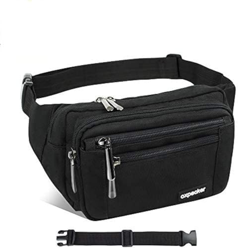 Oxpecker Waist Pack Bag, Black, with Extended Band - color: black fanny pack&extended band