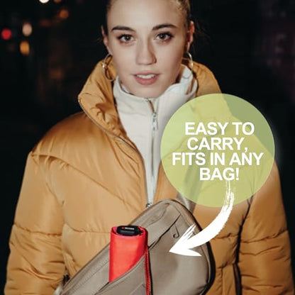 Knirps US.050 Ultra Light Pocket Size Manual Rain Umbrella with Carrying Case - color: Red