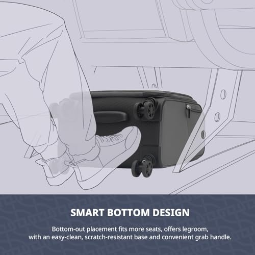 Verage Underseat Carry On Luggage with Wheels,14.5-Inch,Gray - color: Grey, size: 14.5-Inch Plus Underseat