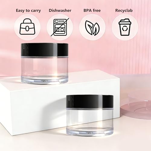 4 Pack 1 oz Travel Size Containers Leak-proof for Toiletries, Black - color: Black-1 oz