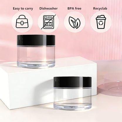 4 Pack 1 oz Travel Size Containers Leak-proof for Toiletries, Black - color: Black-1 oz