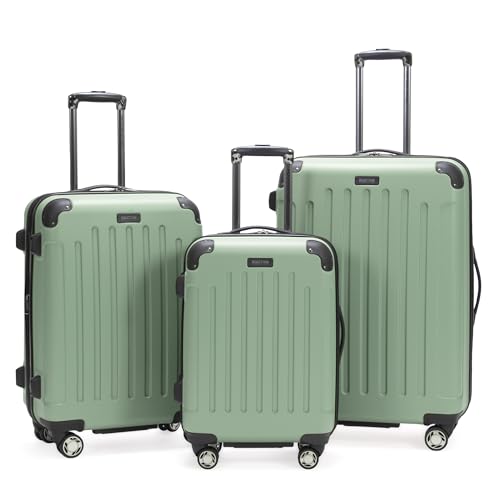 Kenneth Cole REACTION Renegade Luggage Expandable 8-Wheel Spinner Lightweight Hardside Suitcase, Seafoam, 3-Piece Set (20"/24"/28") - color: Seafoam, size: 3-Piece Set (20"/24"/28")
