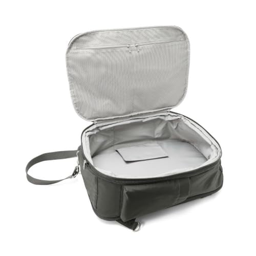 Securtex® Classic Anti-Theft Convertible Travel Backpack - 11x17” Carry-On, Fits 16” Laptop, Locking Zippers, Expandable - color: Charcoal