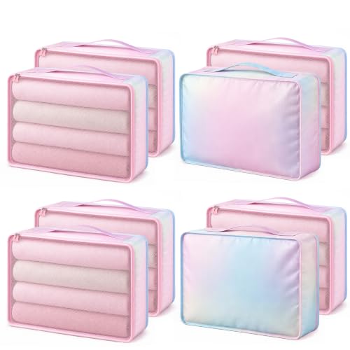 Silkfly 8 Pcs XL Packing Cube for Travel Luggage,Simple,Pastel - color: Pastel, size: Simple