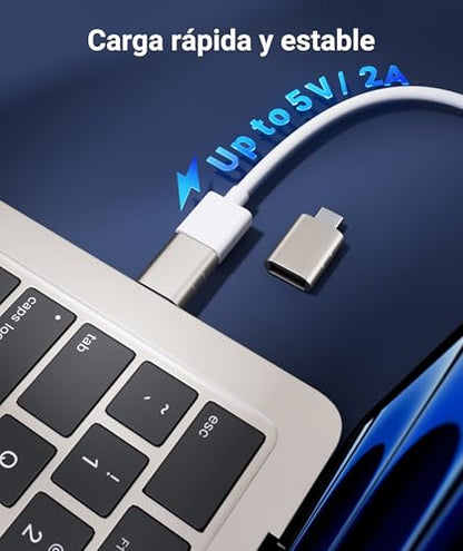 Syntech USB C to USB Adapter Pack of 2, USB 3.0 to Thunderbolt 5/4 Adapter - color: Starlight, size: 1.08 X 0.65 X 0.32 Inch