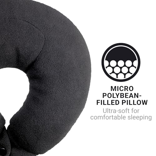 Classic Bean Sleeper, Comfortable TravelPillow Filled with MicroPolybeans - color: Black, size: One Size