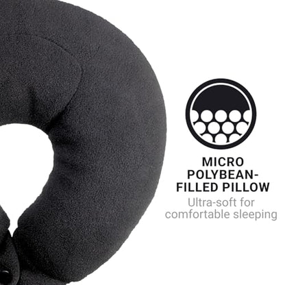 Classic Bean Sleeper, Comfortable TravelPillow Filled with MicroPolybeans - color: Black, size: One Size