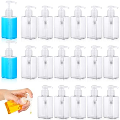 Domensi 50 Pcs 3.4 oz Pump Bottle Mini Travel Bottles, Clear - color: Clear
