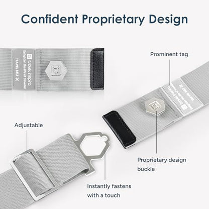 Travel Inspira Travel Belt for Luggage Suitcases & Carry-On Bags - color: Grey-03