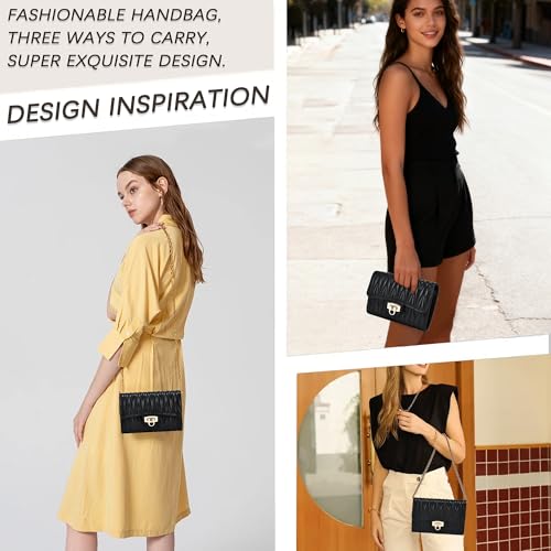 Small Crossbody Bag Sling Bag, Phone Holder for Women - color: L Black