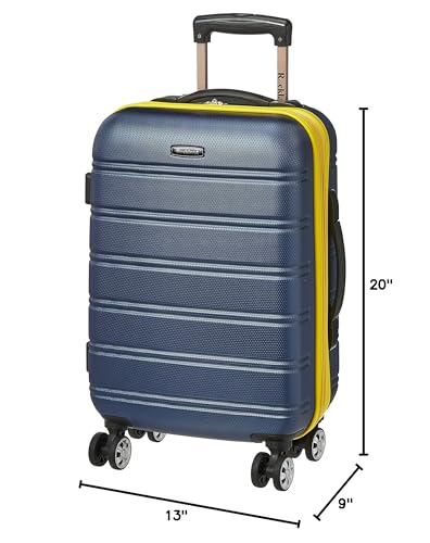 Rockland Melbourne Hardside Expandable Spinner Wheel Luggage, Carry-On 20", Navy - color: Navy, size: Carry-On 20"
