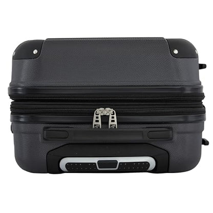 Travelers Club Phoenix Luggage, Blackened Pearl, 22-Inch Carry-On - color: Blackened Pearl, size: 1-Piece (22" Carry-On)