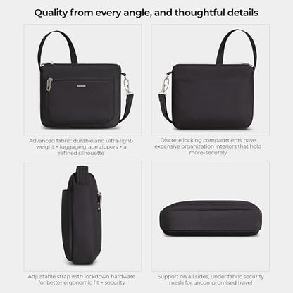 Travelon Anti-Theft Classic Small East/West Crossbody - color: Black