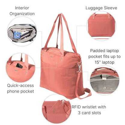 Baggallini Carryall Laptop Tote - color: Terracotta