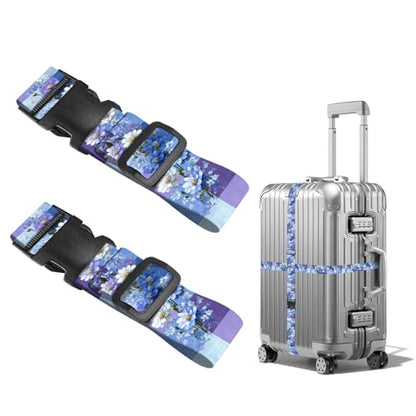 Nuxovilar Luggage Straps Set for Suitcase 1.96x90.5in Polyester - color: YZX03596, size: 1.96"x90.5"