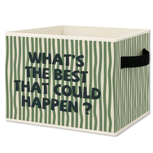 Inspirational Striped Storage Bins Box Collapsible Basket - color: Color05