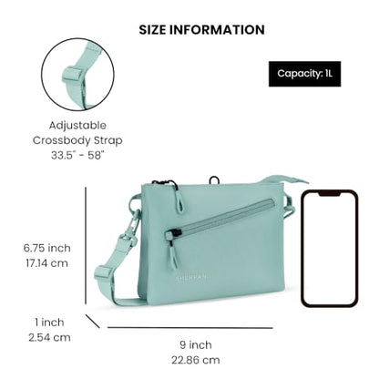 Sherpani Zoom, Small Crossbody Purse for Women, Nylon Bag - color: Surf