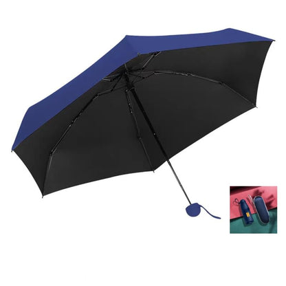 Mini Travel Umbrella with Umbrella Case - color: Dark blue