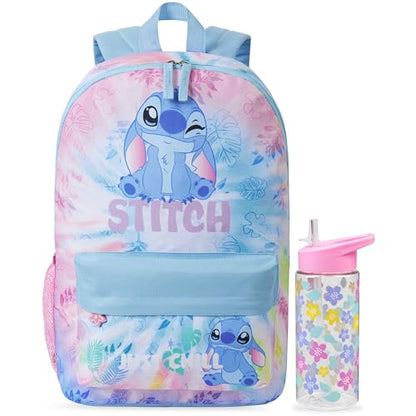 Get Trend Disney Stitch Girls Backpack & Water Bottle, 2 Piece Set - color: Multi Stitch