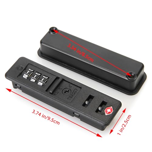 2-Pack TSA 3-Digit Combination Luggage Locks, Built-in Travel Lock EA354N - size: EA354N