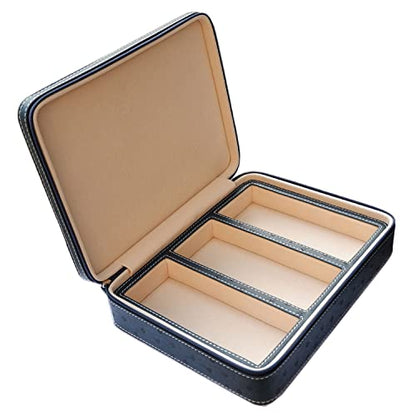 Beaufort 3-Slot PU Leather Eyeglasses Storage Box for Women & Men