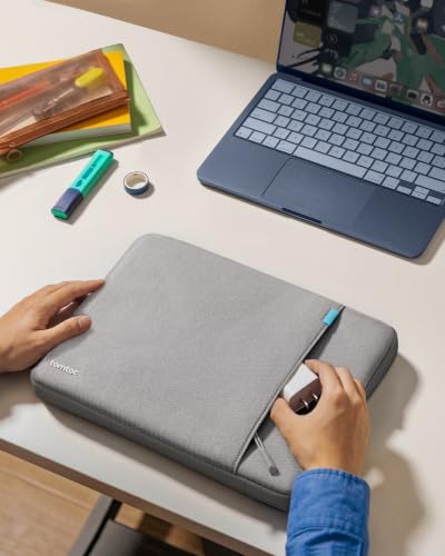 tomtoc 360° Protective Laptop Sleeve 13-inch MacBook Neo A3404 (2026) - color: Gray, size: 13 Inch for New MacBook Neo