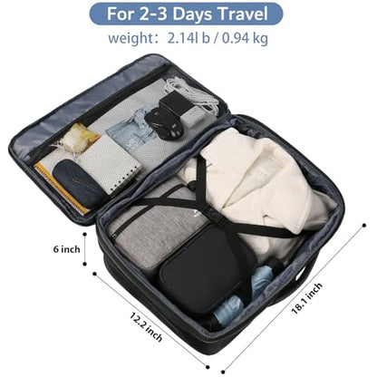 MATEIN Black Mens Travel Backpack, Expandable Carry on Backpack for Women - color: Black, size: Large
