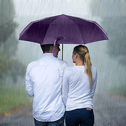 TradMall Travel Umbrella Windproof 46 Inches Canopy, Purple - color: Purple, size: 46 Inches