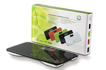NewlineNY Auto Step On Super Mini Travel Bathroom Scale, 5.25" x 8.5" SBB0638SM: Green - color: Green