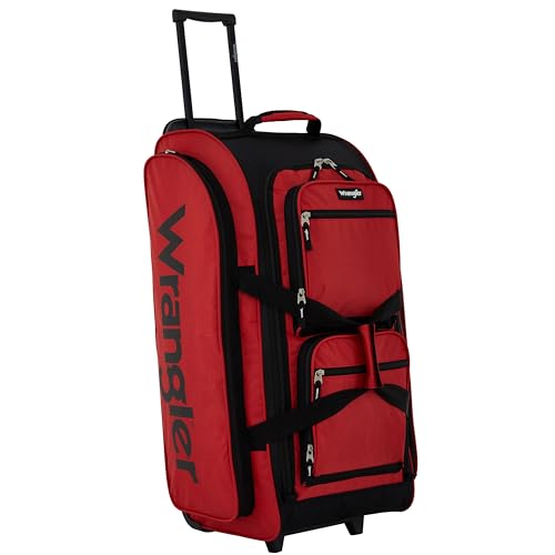 Wrangler 30" Wesley Rolling Duffel Bag, Salsa Red - color: Salsa Red