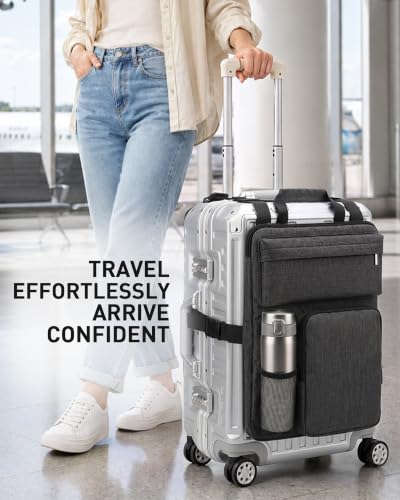BS-VOG Over Luggage Organizer with Cup Holder, Suitcase Organizer Bag