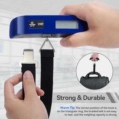 Luggage Scale Dr.meter Travel Essentials Luggage Weight Scale Backlight LCD - color: 1 * Blue