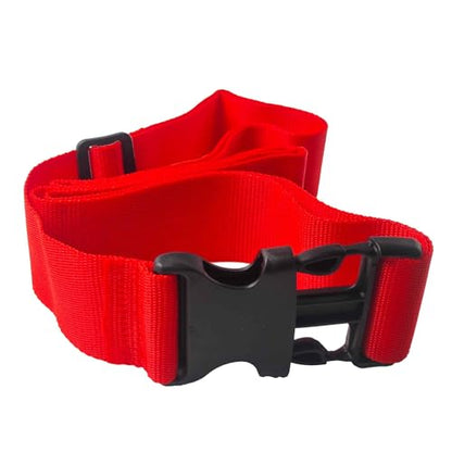 4 Pack Red Luggage Straps, Adjustable Travel Belt for Suitcases, Secure Buckle Suitcase Accessories - color: Red