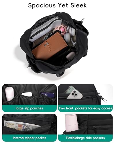 Urbanstand Travel Duffle Bag, Puffer Weekender Carry on Bag for Women - color: Black