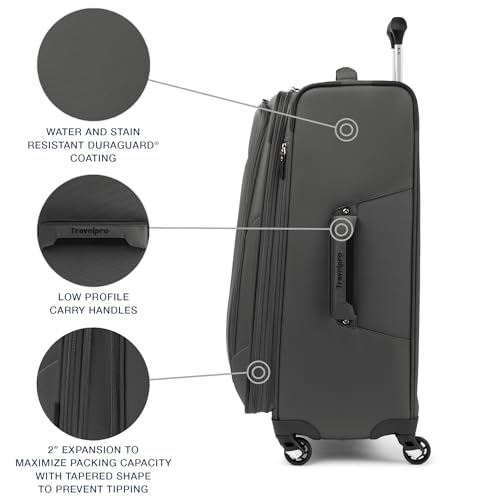 Travelpro Maxlite 5 Softside Spinner Set, Grey, 2-Piece (21/25) - color: Shadow Grey, size: 2-Piece Set (21/25)