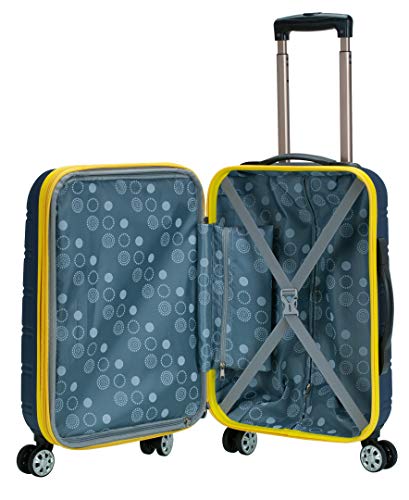 Rockland Melbourne Hardside Expandable Spinner Wheel Luggage, Carry-On 20", Navy - color: Navy, size: Carry-On 20"