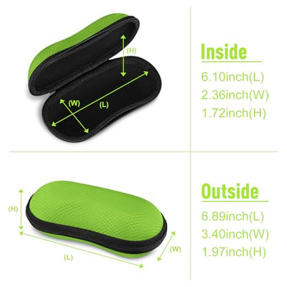 FINTIE Sunglasses Case, Hard EVA Shell Shockproof Sport Glasses Case - color: Emerald Green