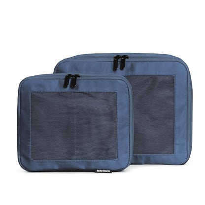 Aerotrunk Compression Packing Cubes for Travel, 2-Pack, Dark Blue - color: Dark Blue, size: 2-Pack