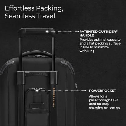 Briggs & Riley ZDX Essential Softside Carry-On Spinner, Black - color: Black, size: Domestic 22" Carry On Expandable Spinner