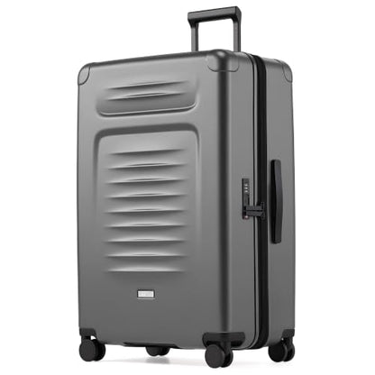 Coolife Expandable Luggage with TSA Lock Large Checked Grey - color: Grey, size: 29 Inch-EXT