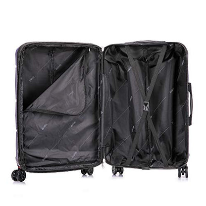 DUKAP ZONIX 3-Piece Durable Hardside Spinner Luggage Set 20/26/30in Blue - color: Blue, size: 3 Piece Set (20/26/30)
