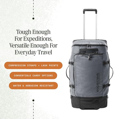 Eagle Creek Cargo Hauler XT Wheeled Duffel - Wheeled Backpack Duffel - Deployable Backpack Straps - Lockable U-Lid & Easy Access Compartment - 29" - color: Charcoal