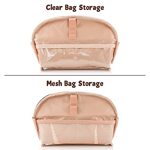 Ethereal Large Makeup Pouch, Large Capacity Makeup Bag for Purse, Travel Zipper Pouch, Makeup Accessories Organizer, Black - color: 03-standard black