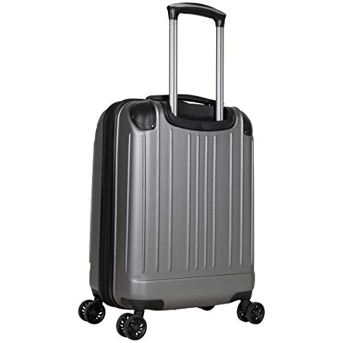Kenneth Cole Reaction Flying Axis 20" Hardside Expandable 8-Wheel Spinner Carry-On Suitcase, Silver - color: Silver, size: 20-Inch Carry On