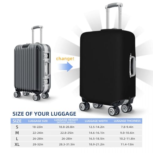 Travel Luggage Cover Blue Flowers, High Elasticity Washable Travel Baggage Protector Case Fits 18-22 in - color: Blue Flowers, size: 18-22 in