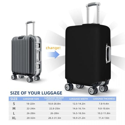 Travel Luggage Cover Blue Flowers, High Elasticity Washable Travel Baggage Protector Case Fits 18-22 in - color: Blue Flowers, size: 18-22 in