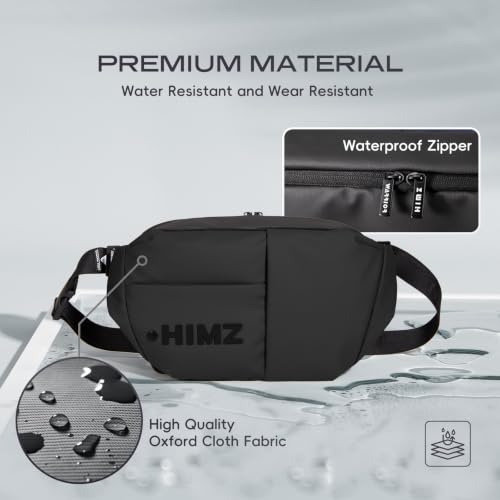 Sling Bag Men Crossbody Fanny Pack Multi-pocket, Black - color: Advanced Black